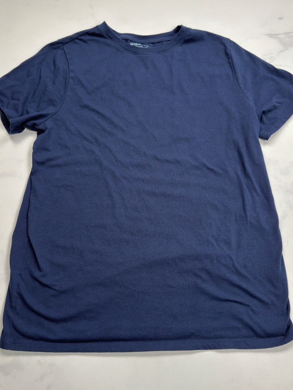 Cat & Jack T-Shirt Navy Basic Crew Neck - XXL Husky